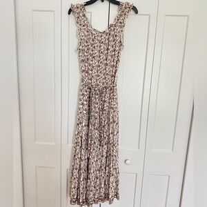 Max Studio Red and White Floral Maxi Dress